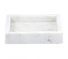 47thmain Square Marble Tray White - BYG1DC185