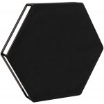 Hexagon Glossy Black Metal and Mirrored Decorative Glass Tray Vanity Mirror Catchall bar Tray Perfect Storage Serving Tray for All Occasions Glossy Black 13.813.82.2 inch - BEA3NRKM9