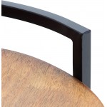 Wood and Metal Round Decorative Tray 15 Diameter Black Brown Farmhouse Modern Contemporary Finish - B2RNF6575