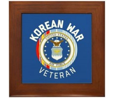 CafePress Air Force Korean War Veteran Framed Tile Framed Tile Decorative Tile Wall Hanging - BDWX6PXTG