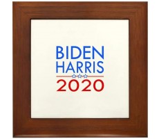 CafePress Biden Harris 2020 Framed Tile Framed Tile Decorative Tile Wall Hanging - B8B2Y0RMP
